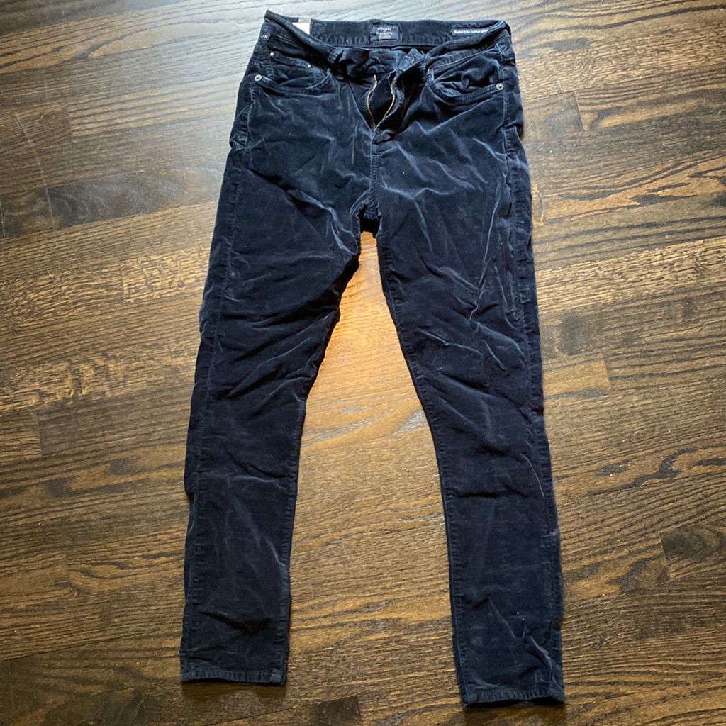 Navy Velvet Citizens Of Humanity Skinny Jeans, Size 26